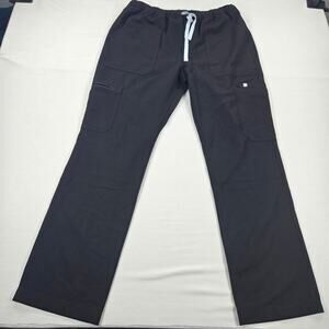 Figs Cargo Cairo Multi-Pocket‎ Medical Black Scrub Pants Men's Size Large Tall